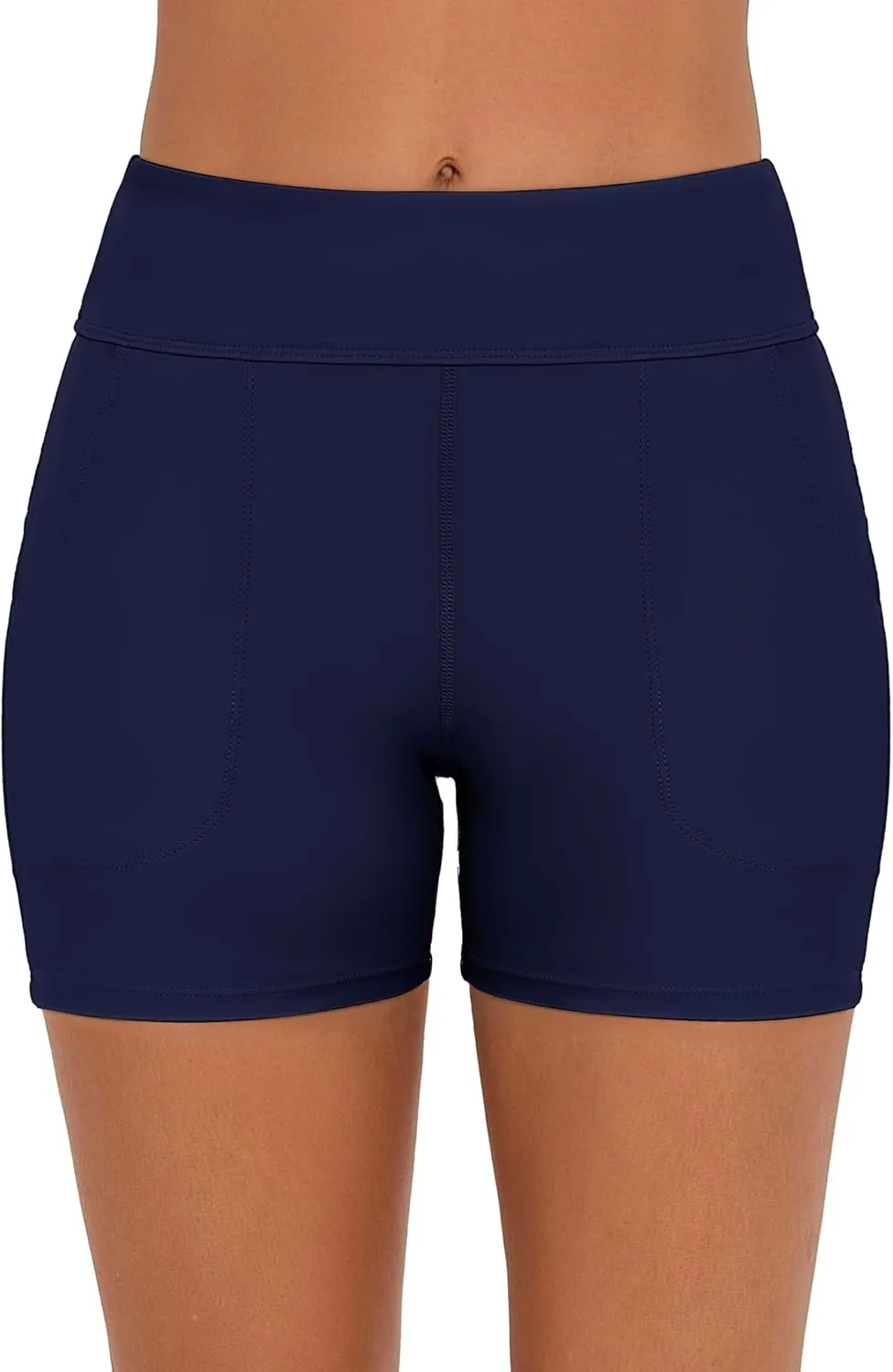 Bonneuitbebe Women's Swim Shorts High Waisted Bathing Suit Bottoms Swimwear Boyshort Swimming Swimsuit Board Shorts