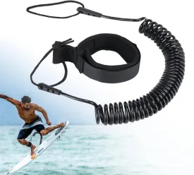 Coiled Surfboard Leash,10 feet SUP Leash,Paddle Board Strap for Stand Up,Longboard,Paddleboard