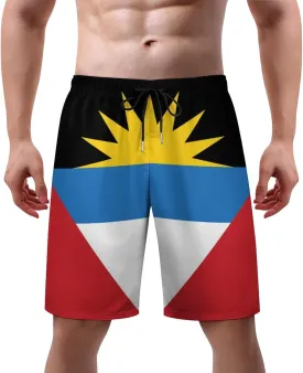 Delerain Men's Swim Trunks Flag Quick Dry Swim Shorts with Mesh Lining Mens Bathing Suit