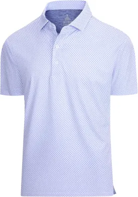 Esabel.C Mens Golf Shirts Print Moisture Wicking Short Sleeve Performance Dry Fit Stretch Active Polo Shirts for Men