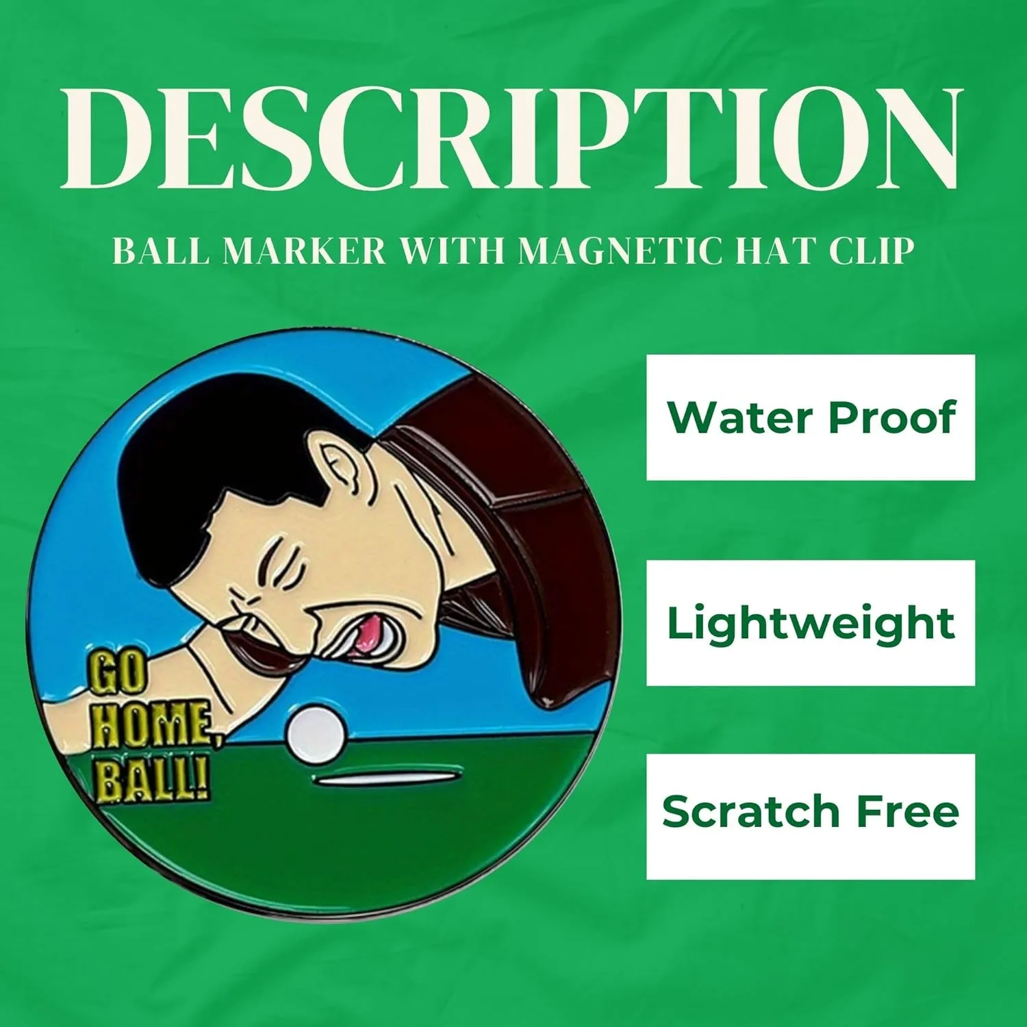 Golf Ball Marker and Magnetic Hat Clip, Funny Golf Ball Marker Hat Clip for Men Women, Premium Golf Accessories Gifts