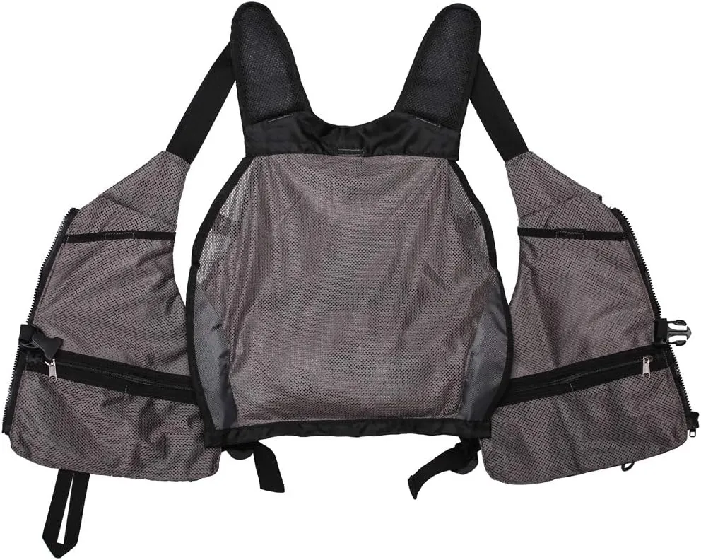 Lightweight Fly Fishing Vest with Multi Pockets Adjustable Size Mesh Fishing Backpack for Men and Women