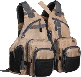 Lightweight Fly Fishing Vest with Multi Pockets Adjustable Size Mesh Fishing Backpack for Men and Women