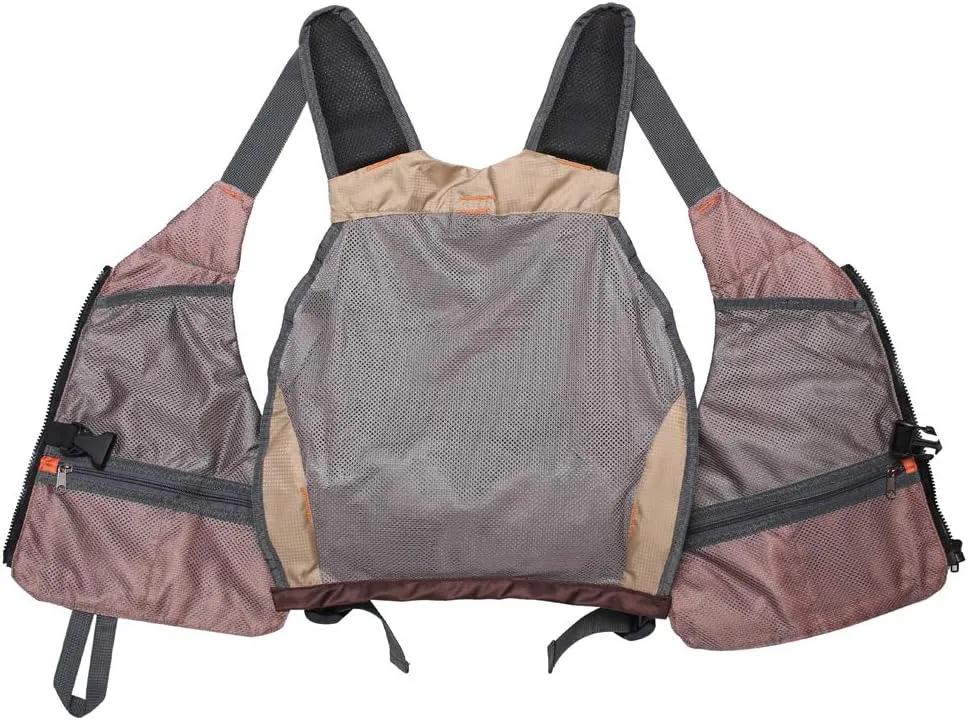 Lightweight Fly Fishing Vest with Multi Pockets Adjustable Size Mesh Fishing Backpack for Men and Women