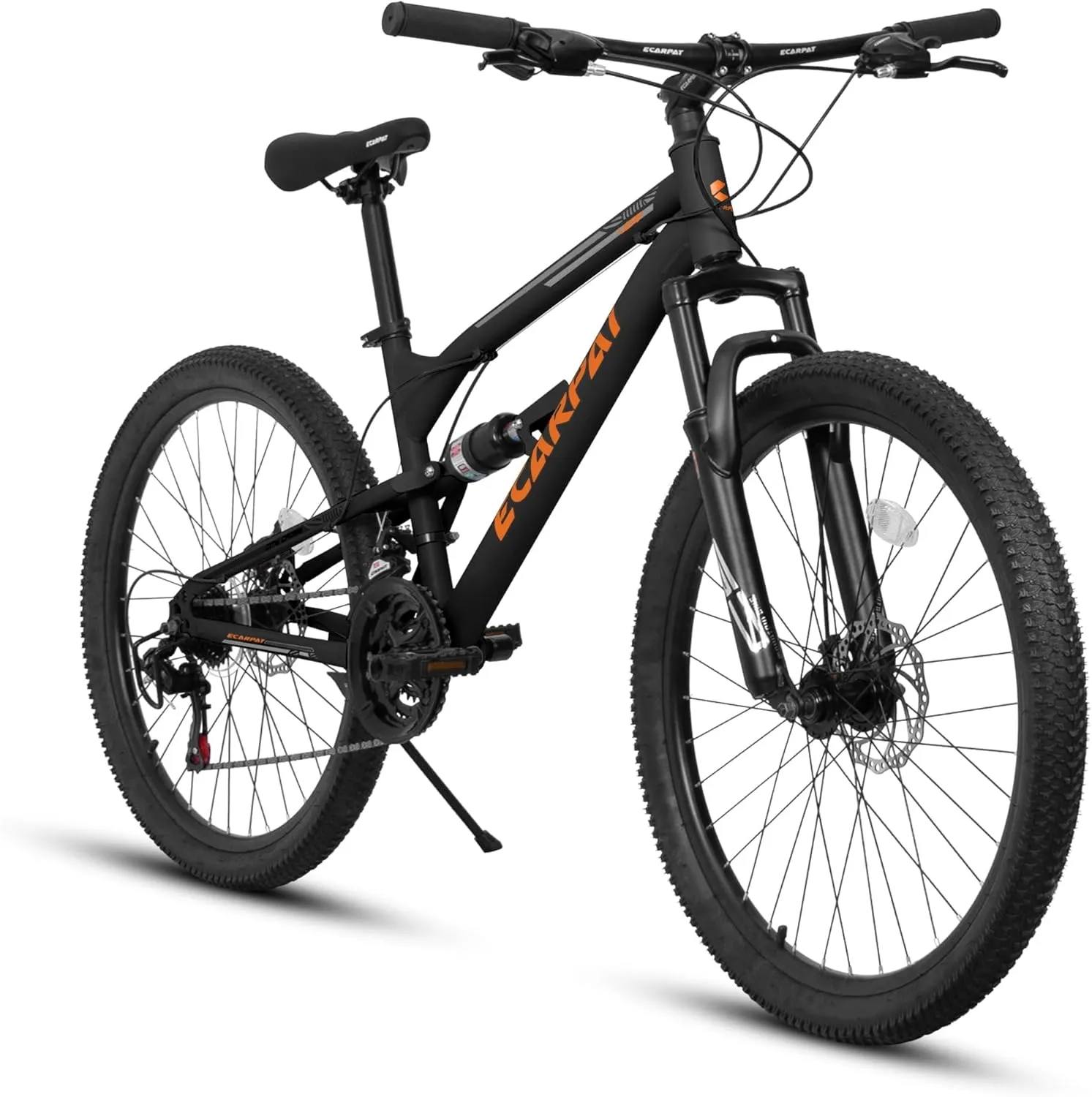 Mountain Bike 24/26/27.5 Inch,Full Dual Suspension, 21-Speed Disc Brake,Carbon Steel/Aluminum Adult Sport Bicycle for Mens Womens