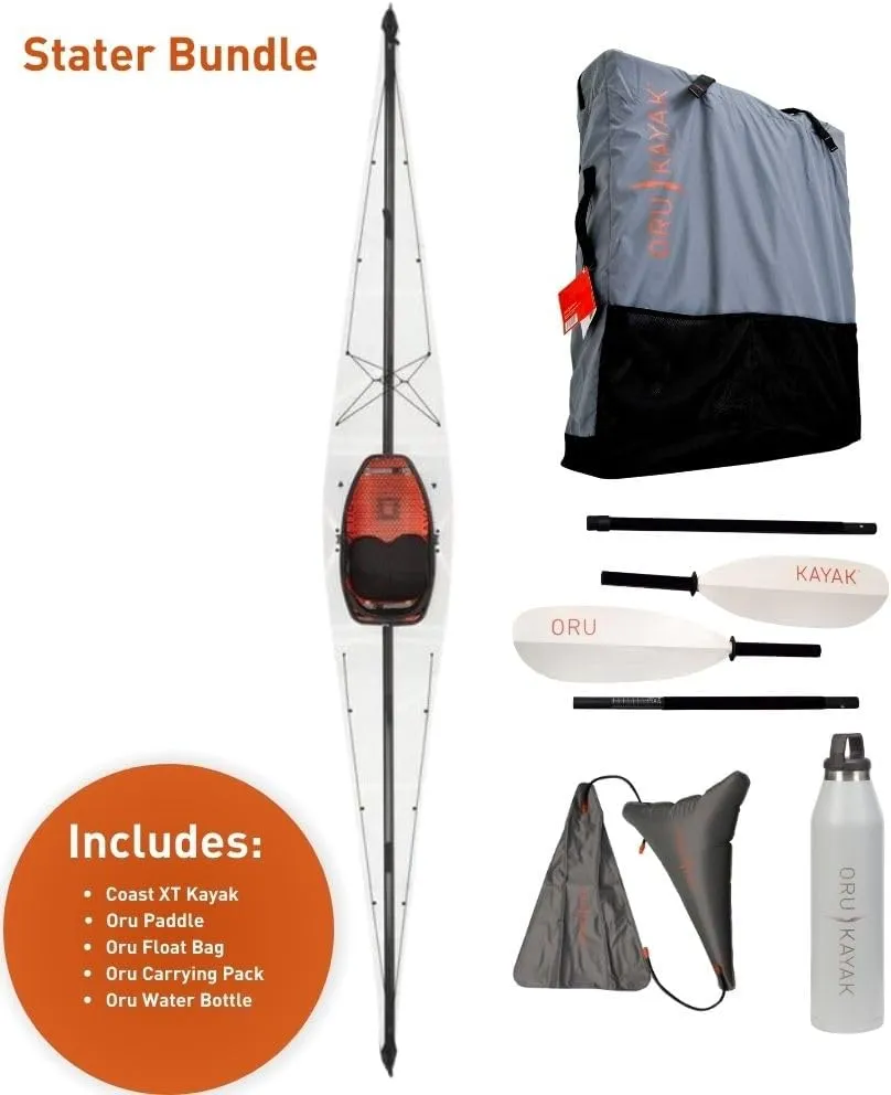 Oru Coast Foldable Kayak | Stable, Durable, Lightweight - Lake, River, and Ocean Kayaks - Advanced - Size (Unfolded)