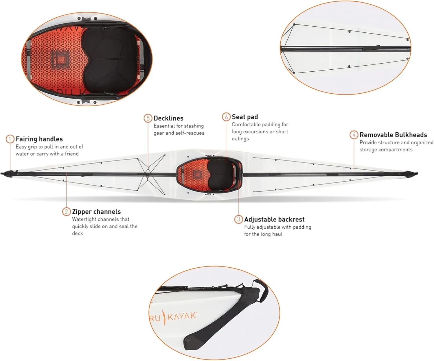 Oru Coast Foldable Kayak | Stable, Durable, Lightweight - Lake, River, and Ocean Kayaks - Advanced - Size (Unfolded)