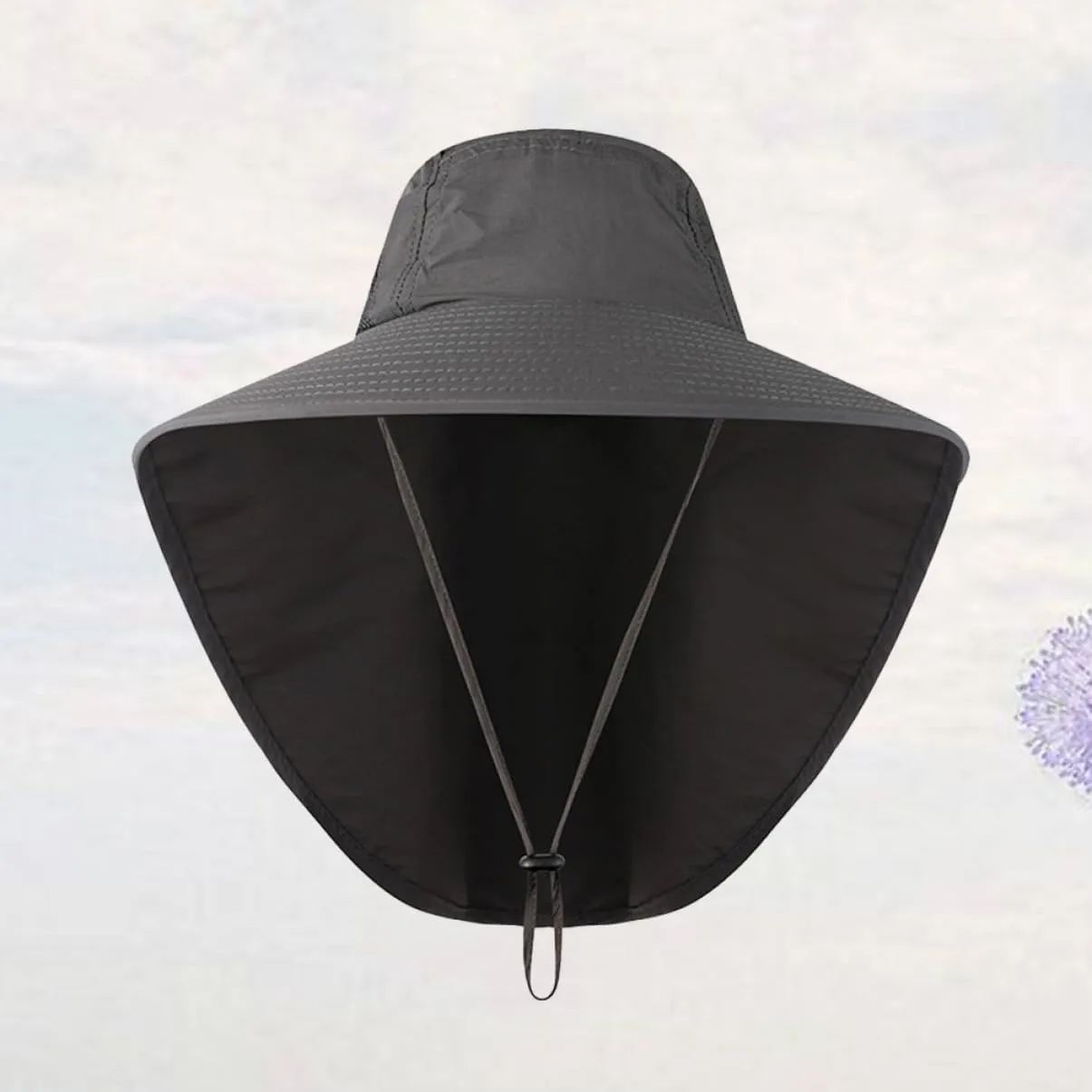 Outdoor Sun Hat with Neck Cover and Wide Brim UV Protection Bucket Hat for Fishing and Climbing Flap