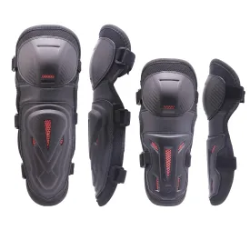 Powersports Knee Shin Guards/Elbow Guards for Adults, Elbow and Knee Pads with Adjustable Strap for Motorcycle Dirt Bike Mountain Bike(Elbow&Knee Shin Guards(4pcs))