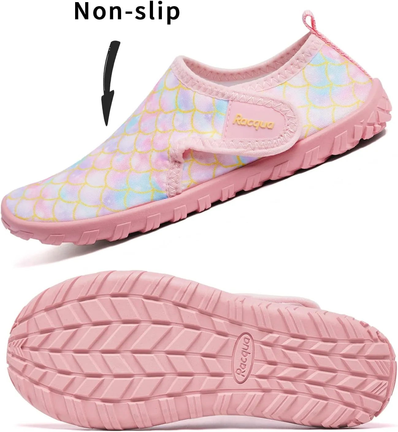 Racqua Boy's Girl's Kids Water Shoes Barefoot Swim Quick Dry Lightweight Sport Aqua Shoes(Little Kid/Big Kid)