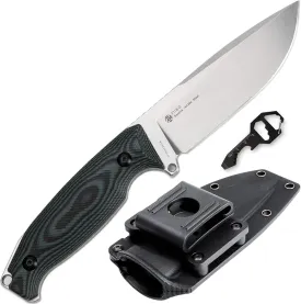 Ruike Camping Small Fixed Blade Knife with Sheath 360 Rotate, 14c28n Tactical Full-tang Large Big Stainless Steel,Hunting Survival Bushcraft Top Hiking Tool,Men EDC Outdoor Belt Hidden Horizontal Case