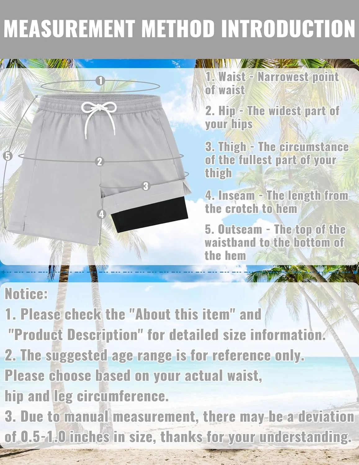 Sarfel Mens Swim Trunks with Compression Liner Mens Bathing Suit 7 Inch Inseam Quick Drying Men's Board Shorts Men's Swimwear