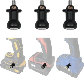 Spider Tool Holster - Drill Pins - Pack of Three - Attaches to The Side of Any Brand Power Drill and Driver with provided Screws - Pairs with Spider Tool Holster and Tool Docks