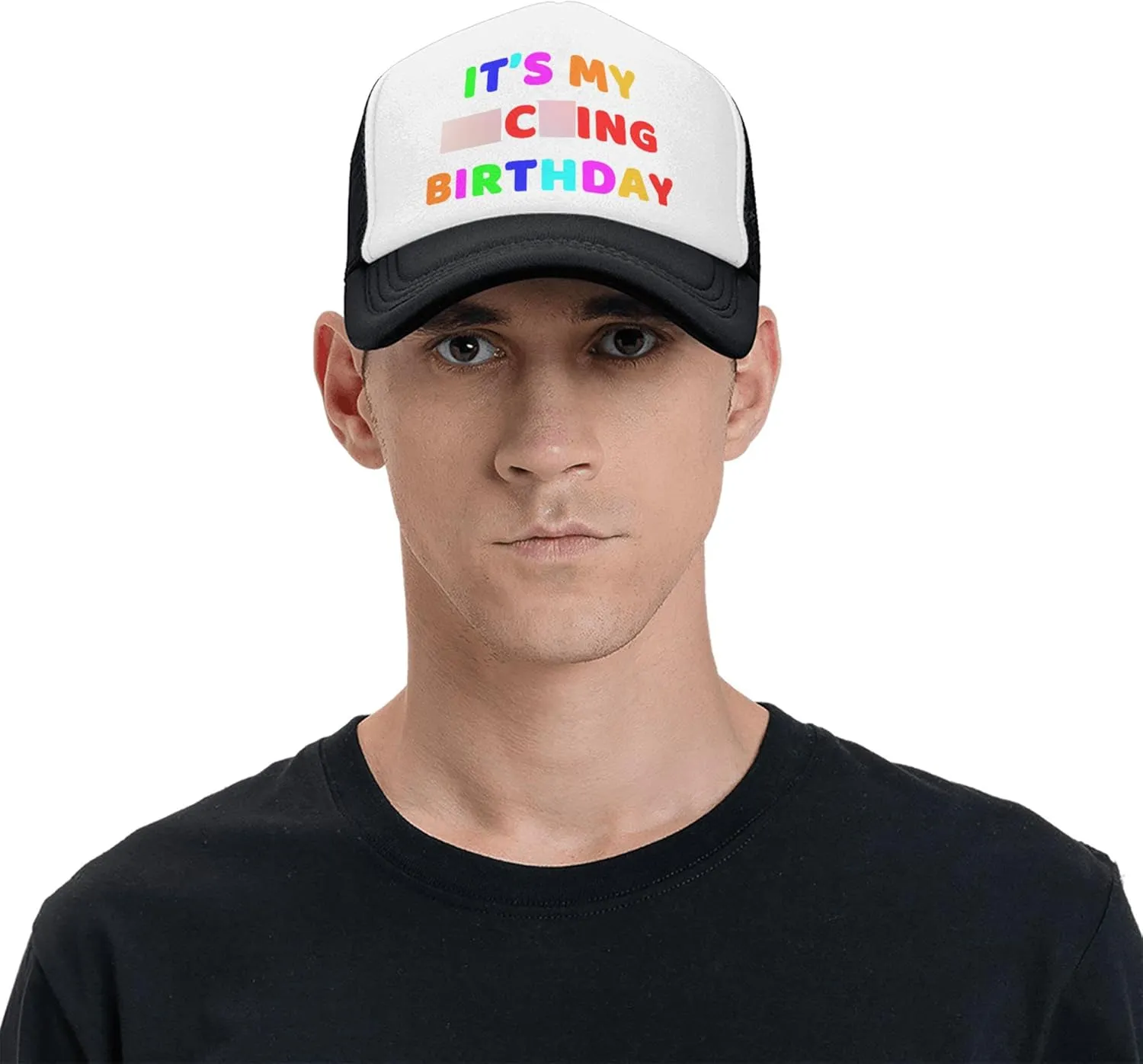 Trucker Hats for Men Women, Funny Gag Gifts Joke, Classic Adjustable Mesh Baseball Cap Snapback Hat Black