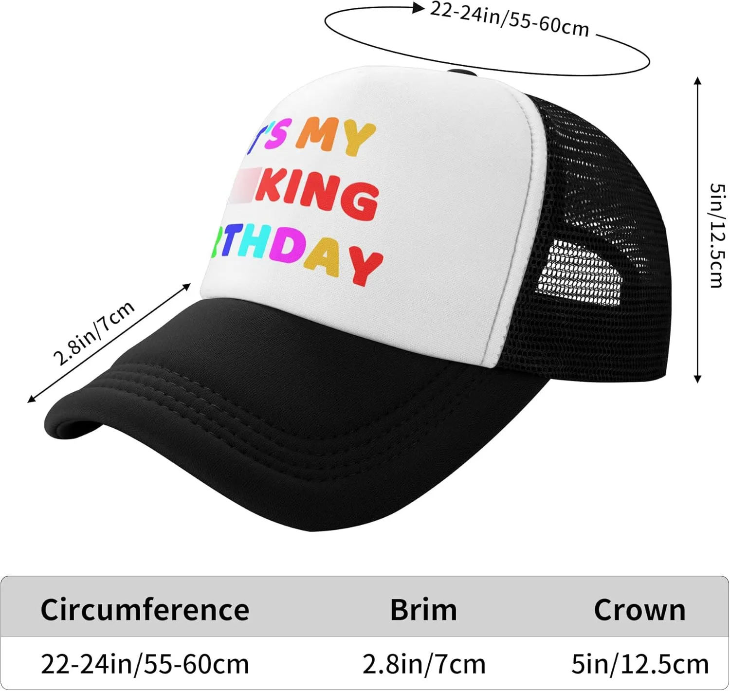 Trucker Hats for Men Women, Funny Gag Gifts Joke, Classic Adjustable Mesh Baseball Cap Snapback Hat Black