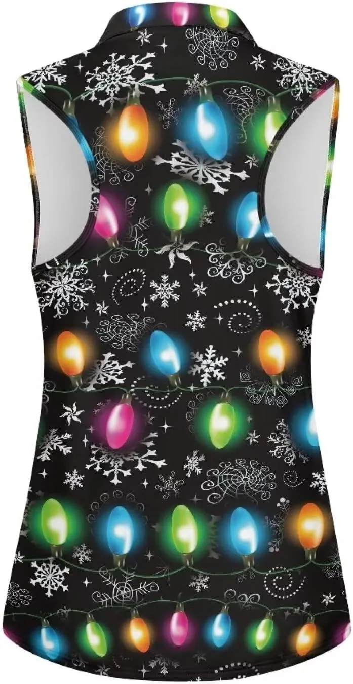Women's Sleeveless Golf Shirts Racerback Workout Sport Tank Tops Lightweight Moisture Wicking Casual T Shirt