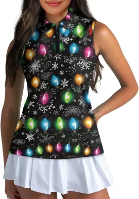 Women's Sleeveless Golf Shirts Racerback Workout Sport Tank Tops Lightweight Moisture Wicking Casual T Shirt