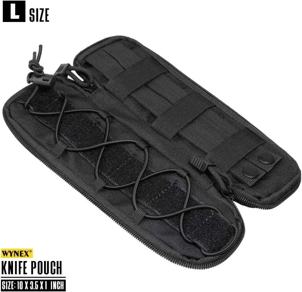 WYNEX Tactical Small Molle Pouch Nylon Knife Sheath Flashlight Holder Multi Tool Pouch Mini Ifak for Belt Epipens Carrying Case Molle Attachment Gear