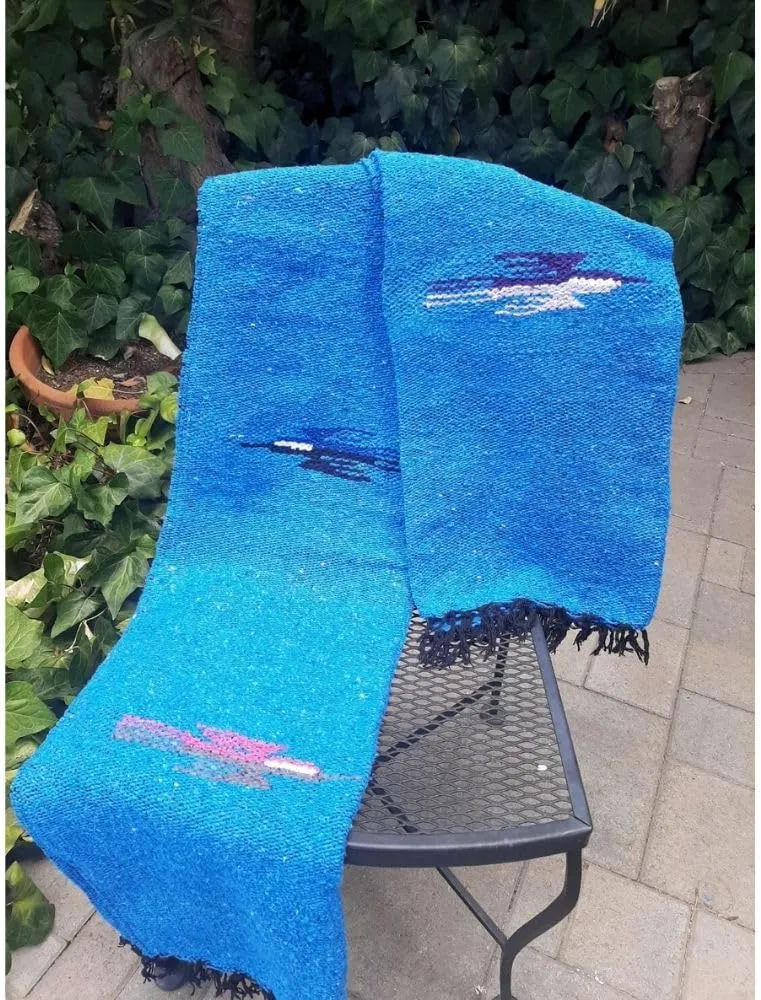 Yoga Blanket - Thick Mexican Thunderbird Blanket - Handmade and Made for Yoga!
