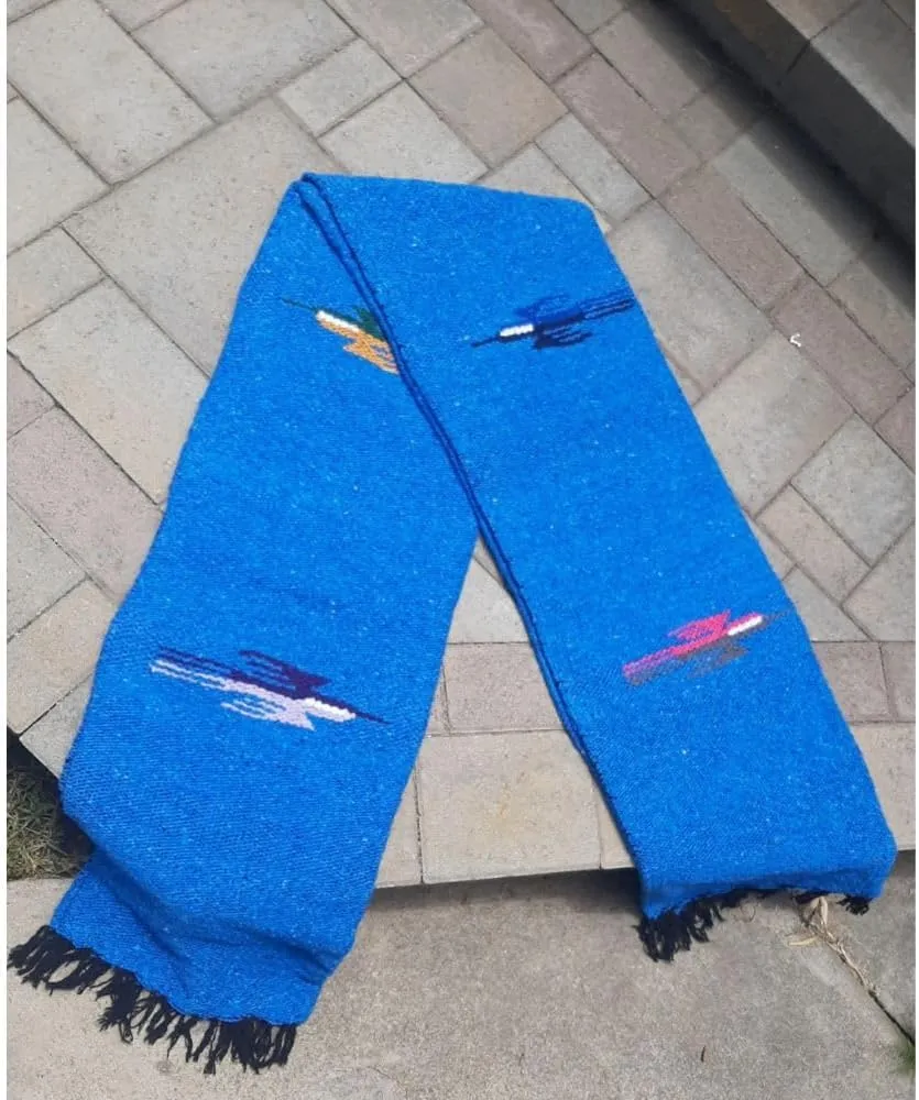 Yoga Blanket - Thick Mexican Thunderbird Blanket - Handmade and Made for Yoga!